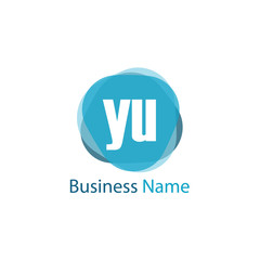 Initial Letter YU Logo Template Design