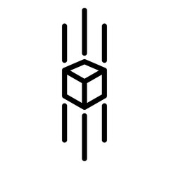 flying cube icon