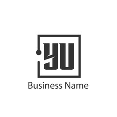 Initial Letter YU Logo Template Design