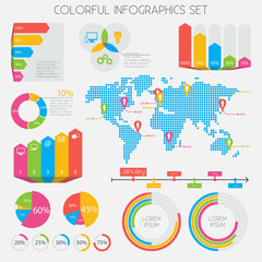 Infographic Elements Set - Data Analysis, Charts, Graphs - vector EPS10
