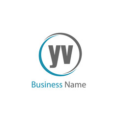 Fototapeta premium Initial Letter YV Logo Template Design