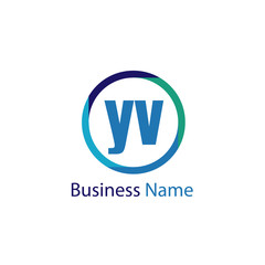 Initial Letter YV Logo Template Design