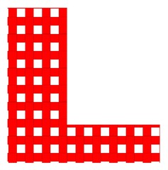 red checkered uppercase letter L