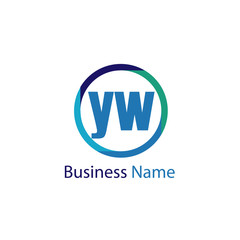 Initial Letter YW Logo Template Design