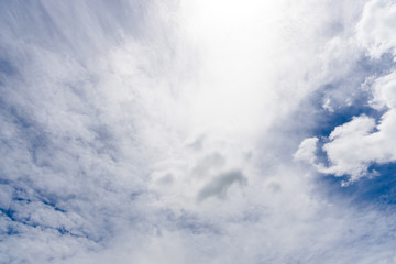Obraz premium The nature of blue sky with cloud in the morning.
