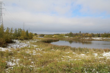 First Snow At Pylypow Wetlands, Edmonton, Alberta