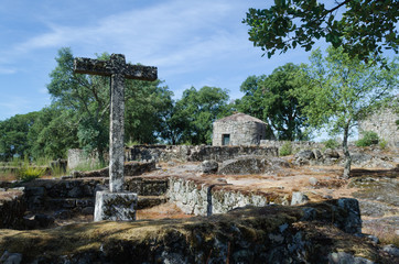 Fototapeta premium Citania de Briteiros, un yacimiento arqueológico castreño cerca de Guimaraes. Portugal.