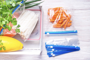 Zip lock plastic bags for Food and Fruit Storage