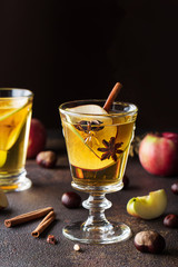 Apple cider fall cocktail with spices.