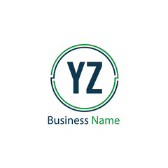 Initial Letter YZ Logo Template Design