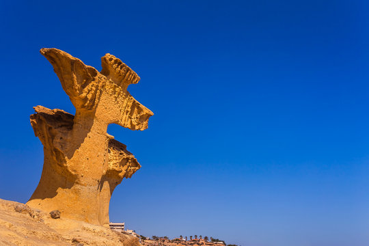 Bolnuevo Mazarron eroded sandstones in Murcia spain
