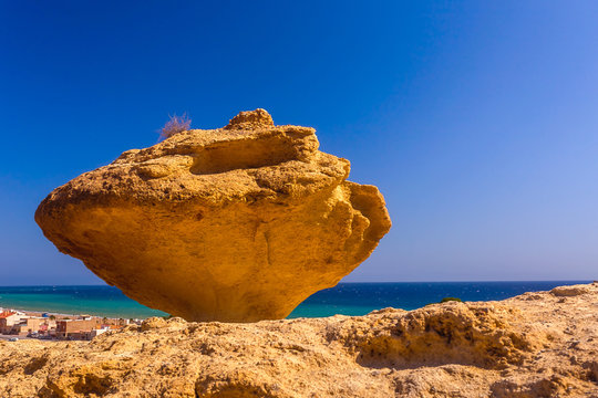 Bolnuevo Mazarron eroded sandstones in Murcia spain