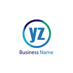 Initial Letter YZ Logo Template Design