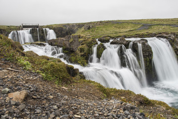 Fototapeta premium Kirkjufellsfoss cascading - long exposure