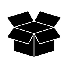Box icon, logo on white background