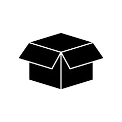 Box icon, logo on white background