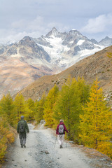 Hiking in the Swiss alps, Switzerland