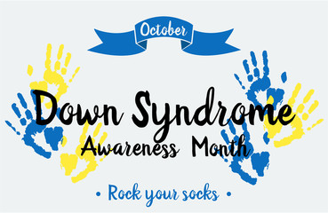 Fototapeta na wymiar Down syndrome awareness month card or background. vector illustration.