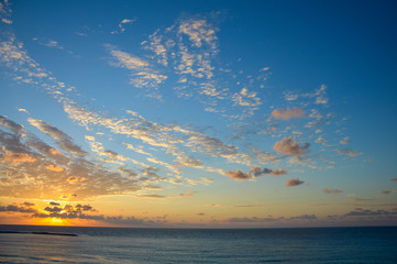 sunrise sky on the beach