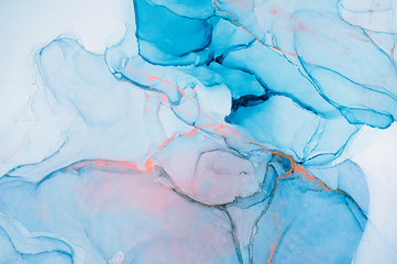 Ink, paint, abstract. Closeup of the painting. Colorful abstract painting background. Highly-textured oil paint. High quality details. Alcohol ink modern abstract painting, modern contemporary art.
