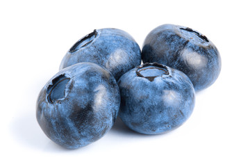 fresh ripe blueberry isolated on white background