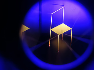 The projection of a radiant chair that is visible from a special telescope