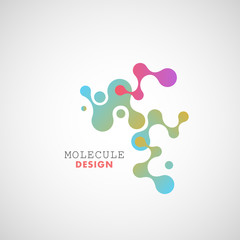 Abstract molecule vector design template