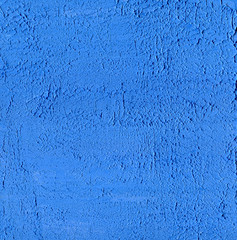 Fototapeta premium Blue clean and solid background with interesting and unusual oil paint texture. Velvety surface made with a palette knife. Oil Painting On Glass.