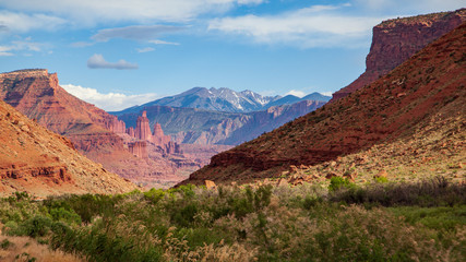 Fisher Tower area along the beautiful Highway 128 between Cisco and Moab Utah is full of amazingly breath-taking scenes