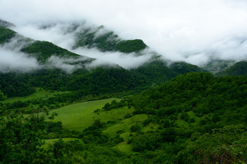 Karabakh.  Clouds, rain and mountains.