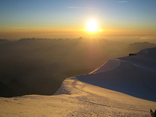 sunset in snow ridge