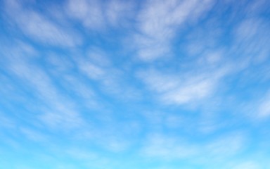 Cumulus white clouds in the clear blue sky in the morning. Blue sky background with white clouds. 3D illustration
