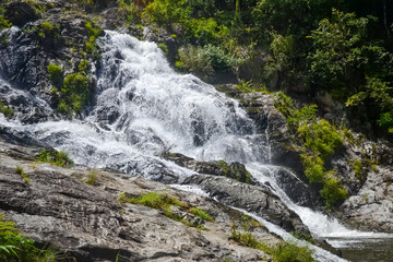 Khlong Nam Lai waterfall in Klong Lan national park of Thailand