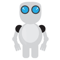 Isolated cute robot toy