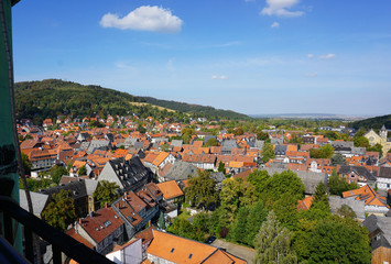 Fototapeta na wymiar Hoch oben Blick auf Goslar