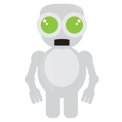 Isolated cute robot toy