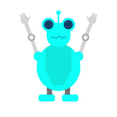 Isolated cute robot toy