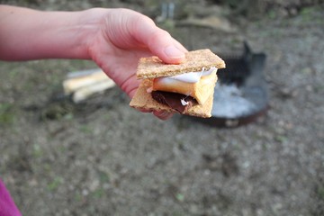 S'more in hand