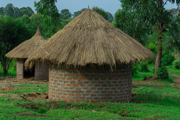 Fototapeta na wymiar village in Uganda