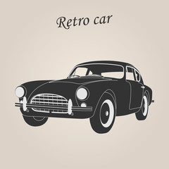 Vintage car. Retro car. Classic car. Vector