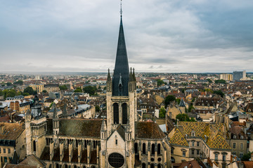 Obraz premium Vue sur Dijon du haut de la Tour Philippe Le Bon