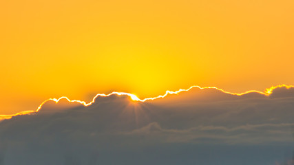 a delightful spring sunset near Moscow