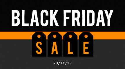 Fototapeta premium Black Friday 2018 business background