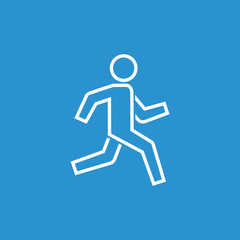 Running man icon. Simple symbol of run isolated on a white background. Vector