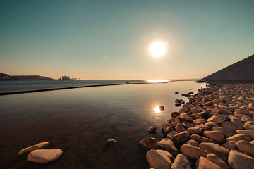 Obraz premium Pôr-do-sol em Lisboa