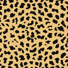 Leopard seamless pattern. Animal print. Vector background.