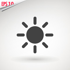 Sun icon. Trendy vector summer symbol for website design, web button, mobile app