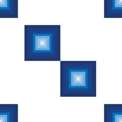 seamless pattern with blue squares vector - white background