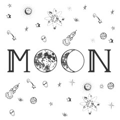 moon inscription illustration