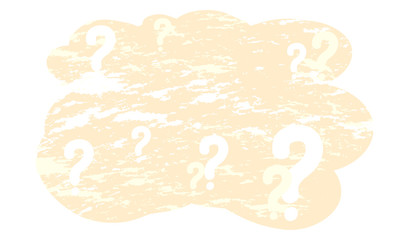 Vector banner with question mark. Frame for text. Frame for the banner. Cartoon frame for text.